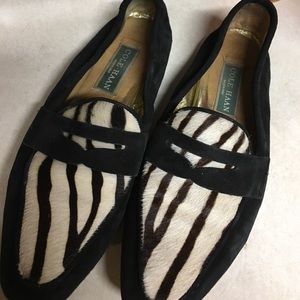 COLE HAAN zebra print shoes MADE IN ITALY size 9