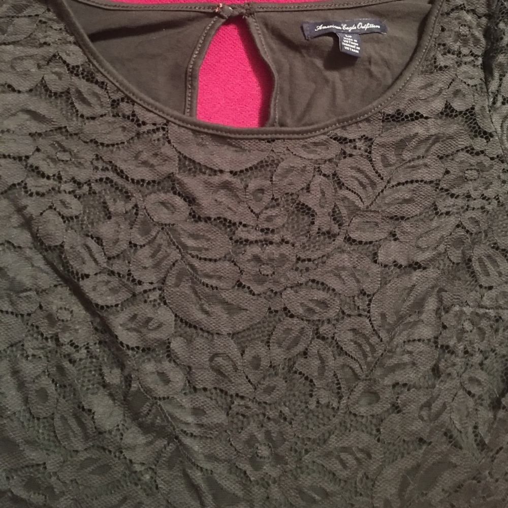 Gray American Eagle 3/4 length sleeve