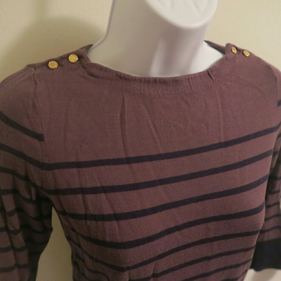 Striped 3/4 sleeves sweater - Picture 2 of 4
