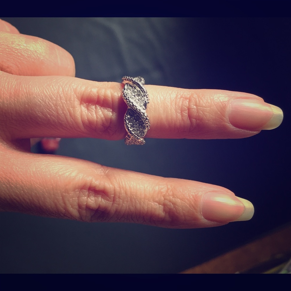 Vintage BZ OTC Twisted Silver Ring