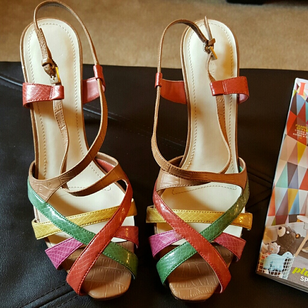 Nine West multi colored sandals