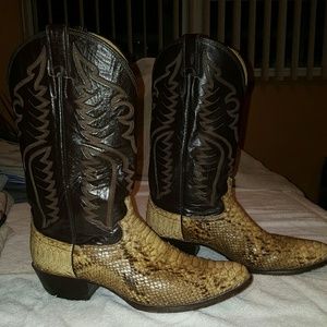 justin snake skin boots