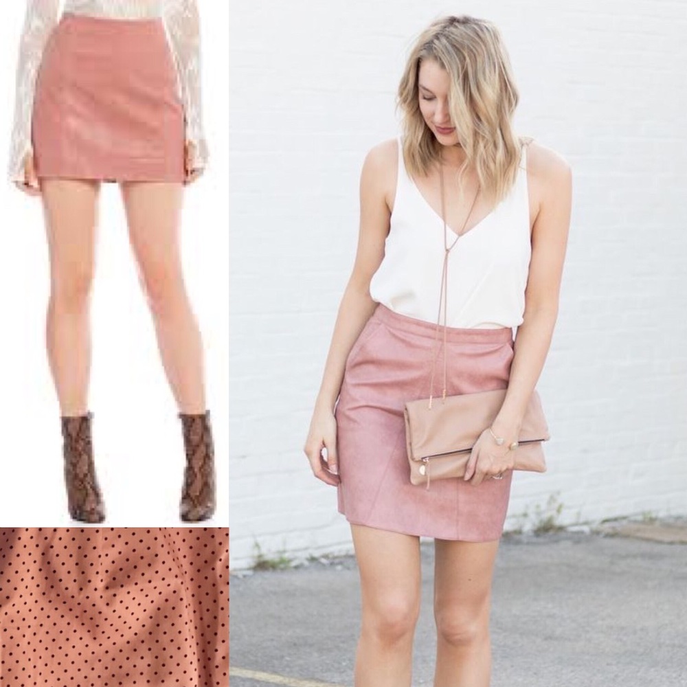 2/$8🆑NWOT 🆕H&M Mauve Polka Dot Mini Skirt