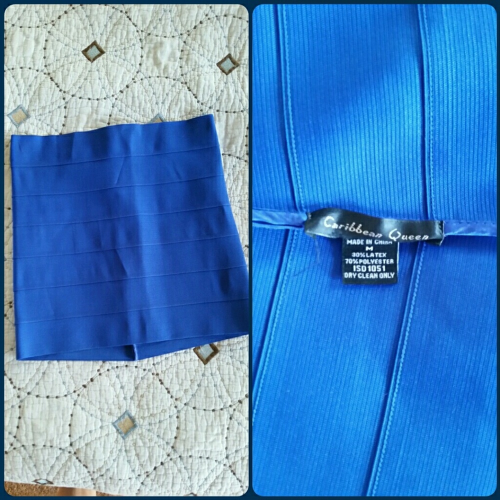 Royal Blue Bandage Skirt