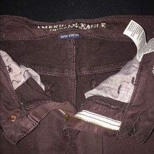 Burgundy American eagle skinny jean