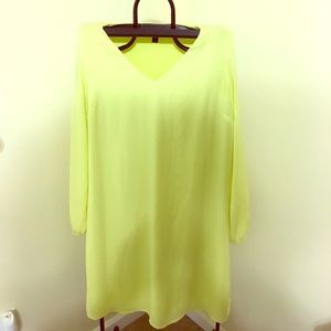 Canary yellow flirty dress