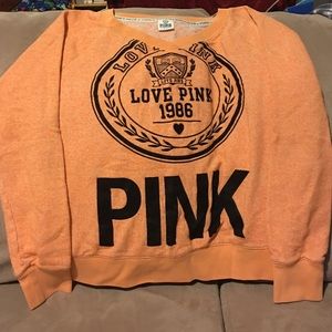 💕PINK - orange v-neck sweatshirt!💕