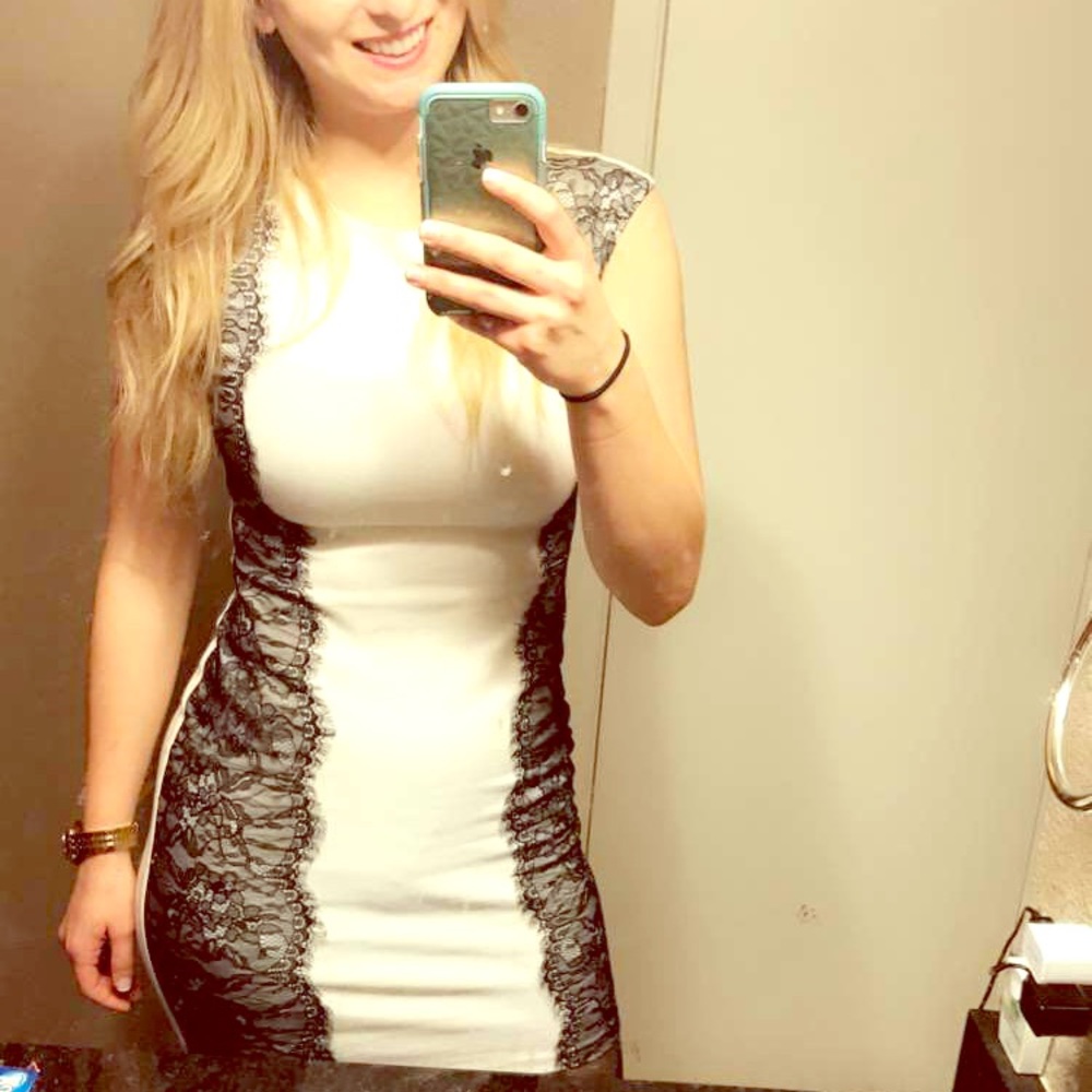 Black and white dress