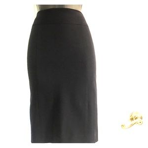 Navy Blue Fully-Lined Classic Pencil Skirt
