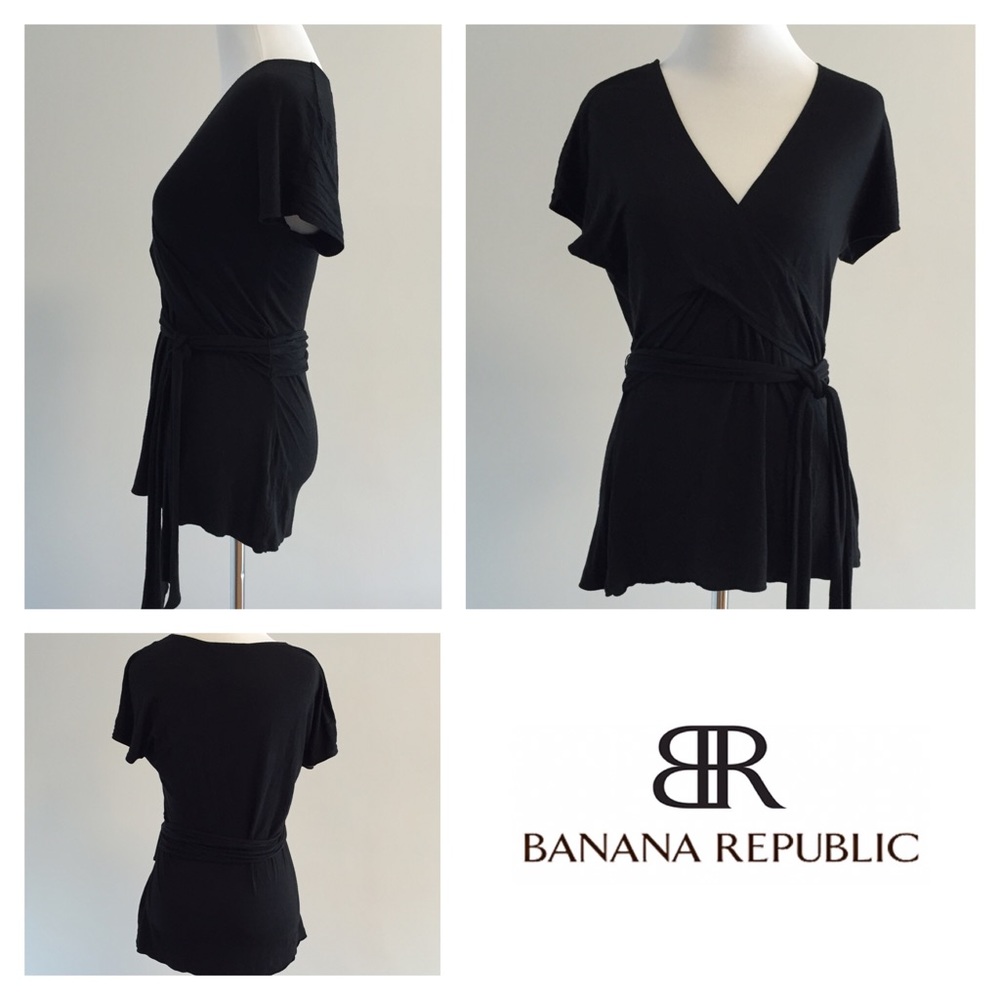 Banana Republic black wrap top