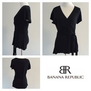Banana Republic black wrap top