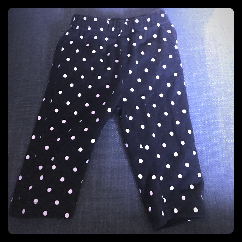 Black & white polka dot baby pants!