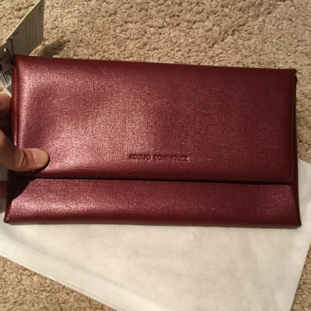 ‼️NWT SPANISH Oxblood leather Clutch