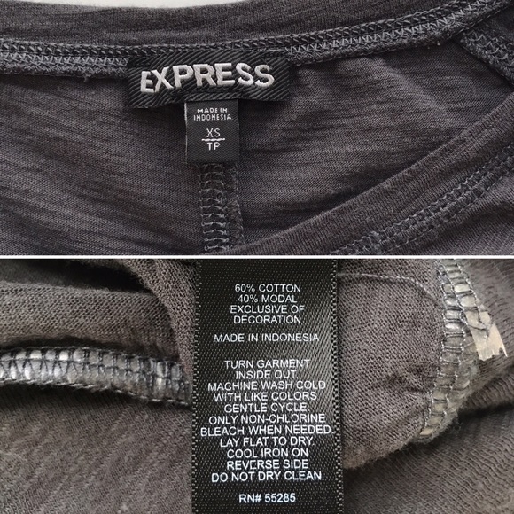 Express Velvet Lip Long Sleeve Shirt - Picture 5 of 6