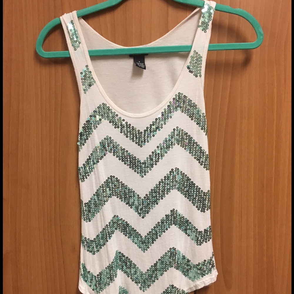 Rue 21 Chevron Sequins Tank