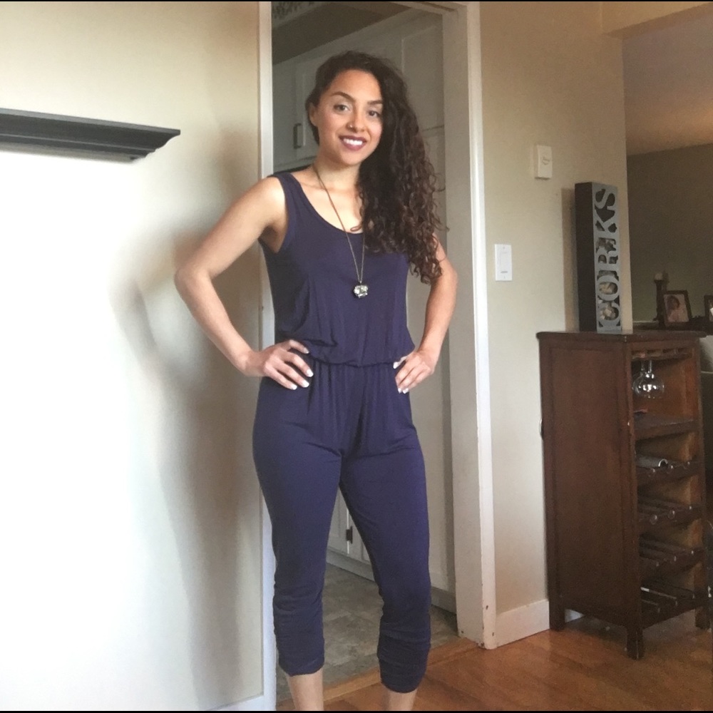 Comfy Navy Blue Jumpsuit