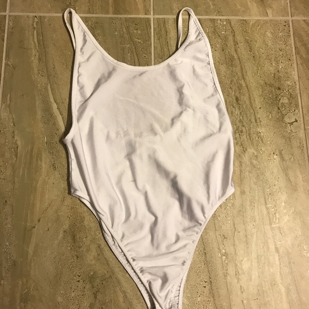 White Baywatch Bodysuit (low back)