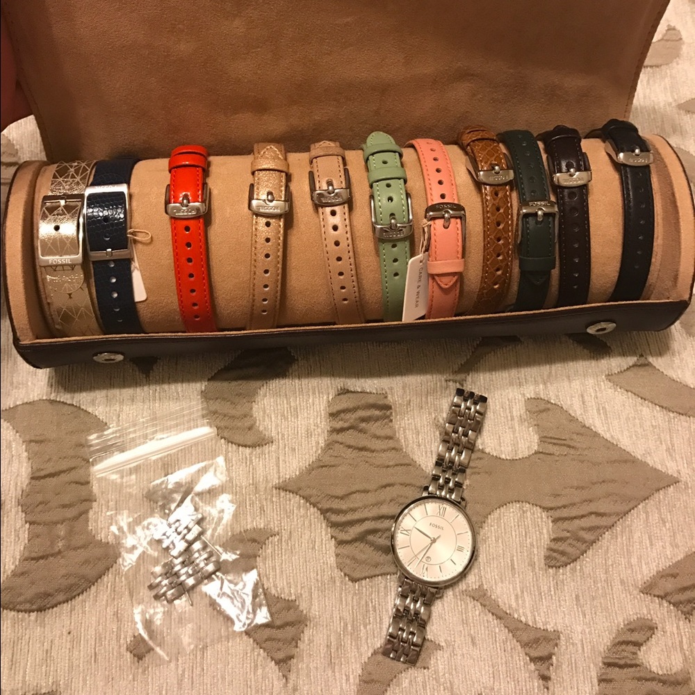 Jacqueline Silver Fossil Watch