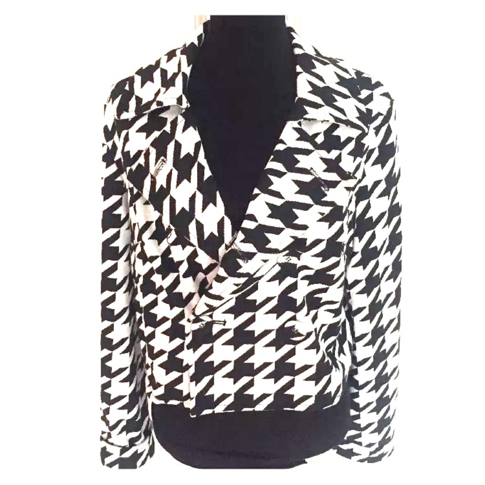 Grace Elements houndstooth classic blazer