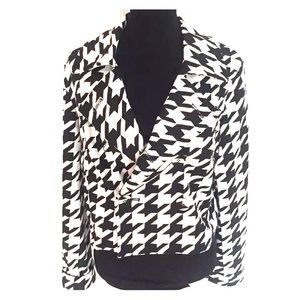 Grace Elements houndstooth classic blazer
