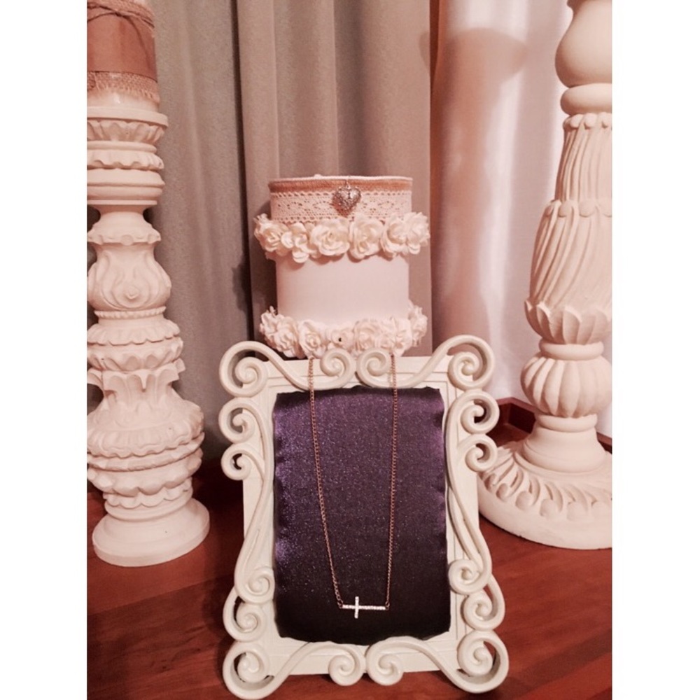 Sideways cross necklace
