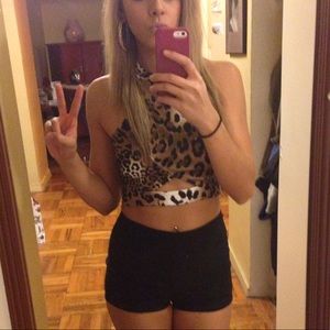 Forever 21 Leopard Crop Top
