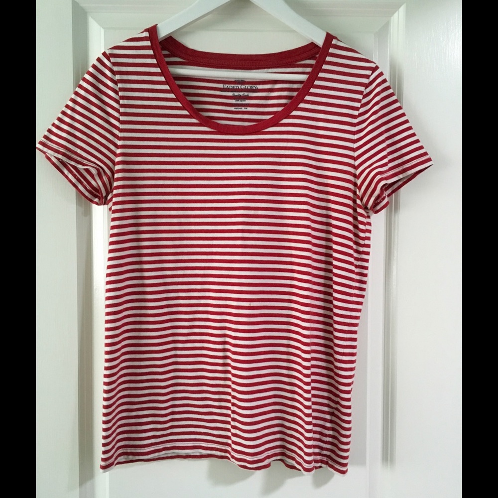 Red & White Stripe T-Shirt
