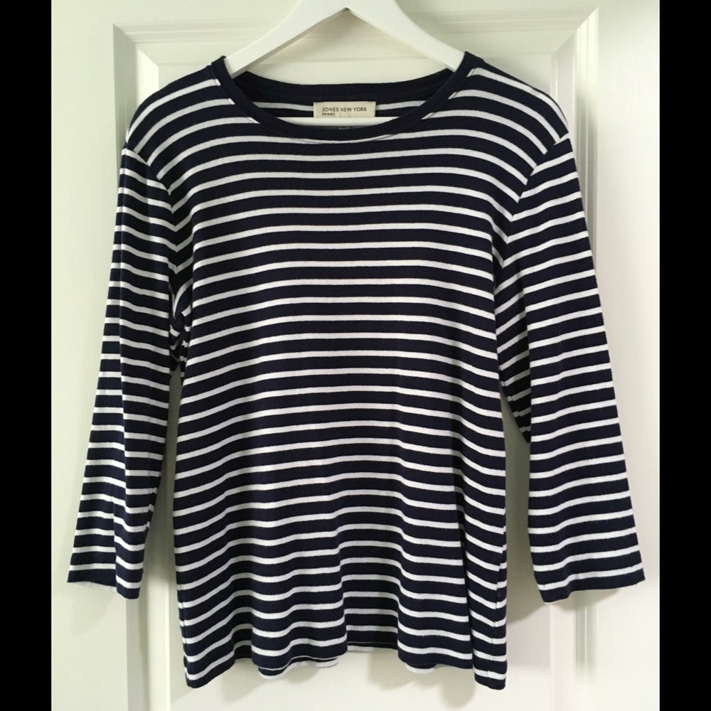 Navy & White Cotton Shirt