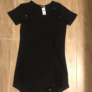 Distressed | Sweater material | black dress