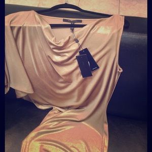 BCBG Gold Lame Cocktail Dress'/Tunic