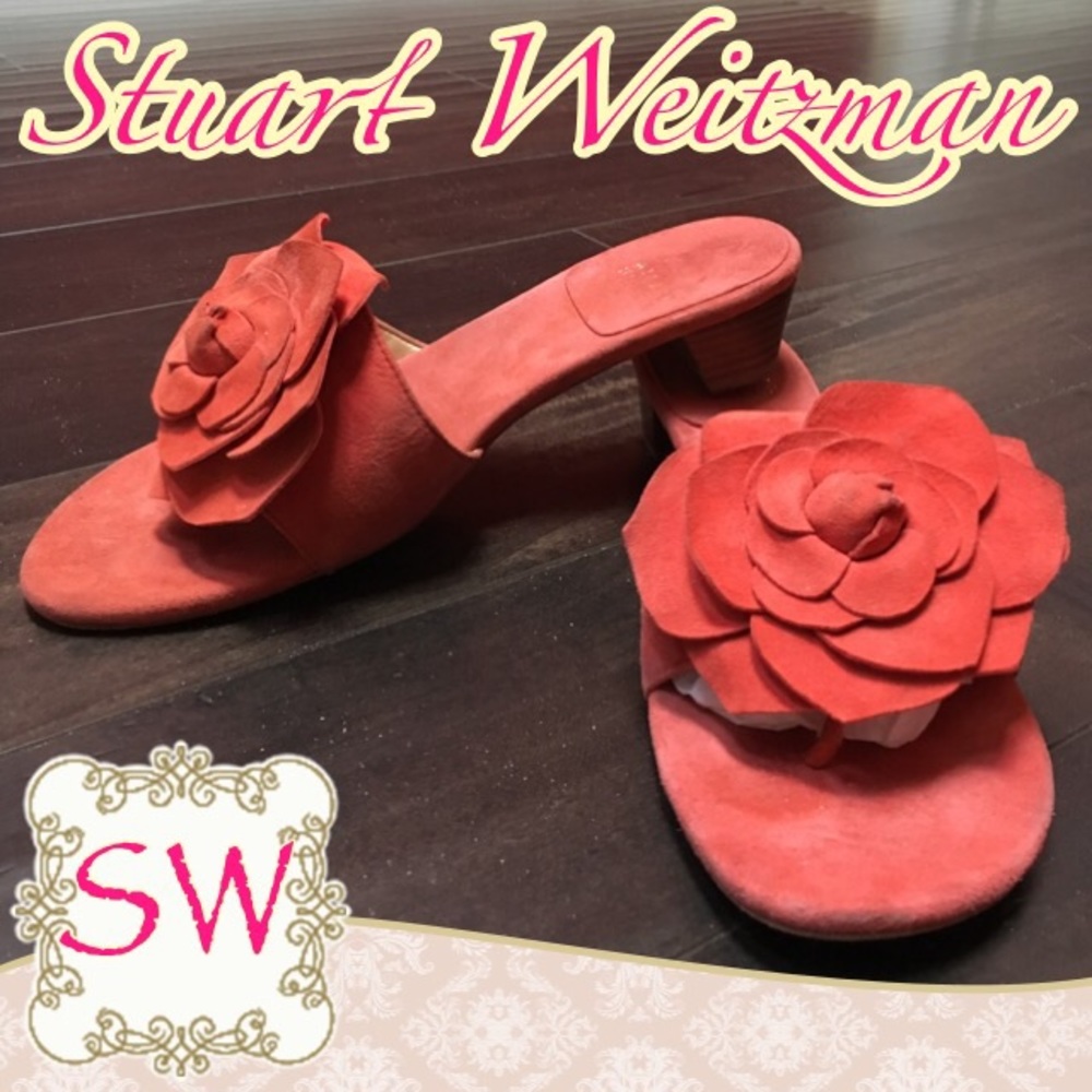 👡 Elegant Stuart Weitzman Floral Thong Sandal💕