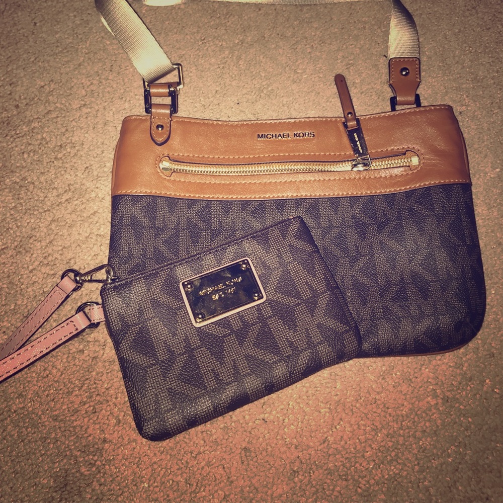 Michael Kors crossbody with matching wallet