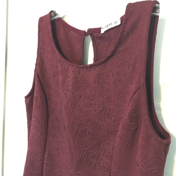 Maroon Peplum Top - Picture 4 of 4