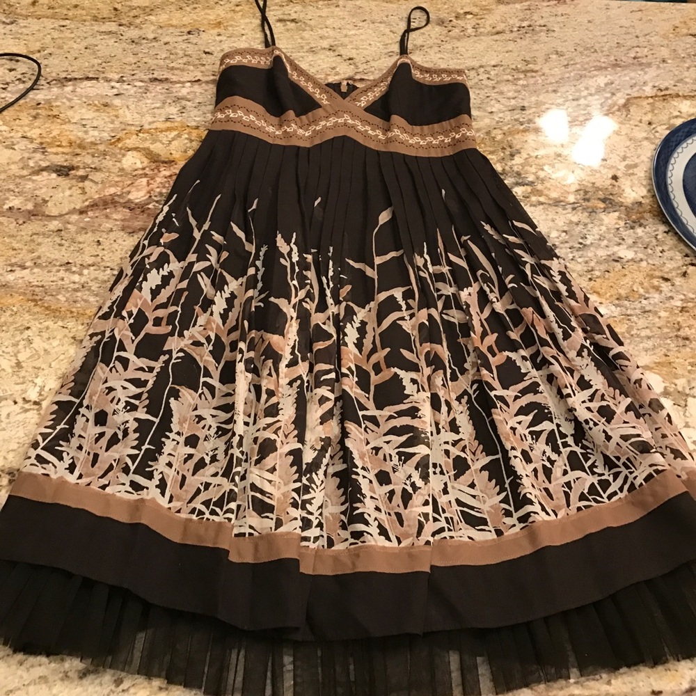 BCBG Spaghetti strap Brown/tan dress size 4