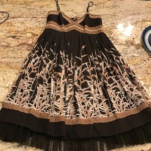 BCBG Spaghetti strap Brown/tan dress size 4