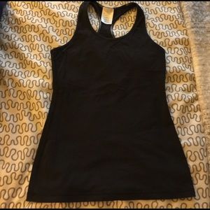 Basic black racer back workout top