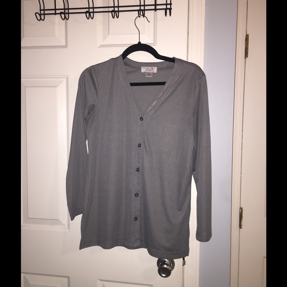 Lord & Taylor grey petite cardigan