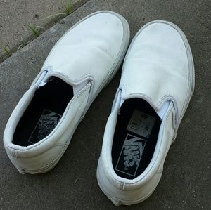 White leather Vans