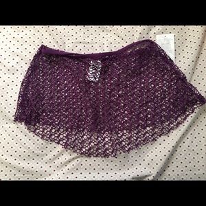 Purple Metallic Mesh Ballet Skirt