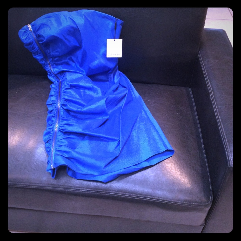 Calvin Klein Peacock Blue Strapless