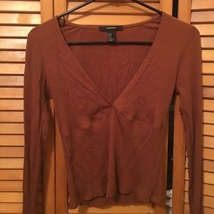 Forever 21 long sleeve crop top