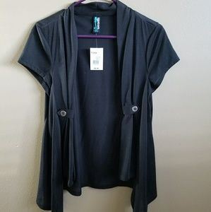 Black A line light weight jacket.