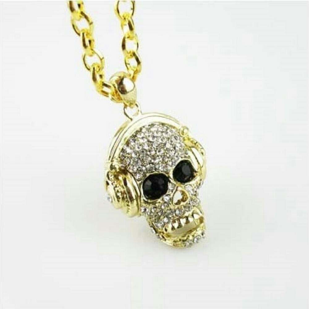 Skull Headphone necklace - Picture 2 of 2