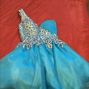 PROM DRESS: Short Sequined Off The Shoulder