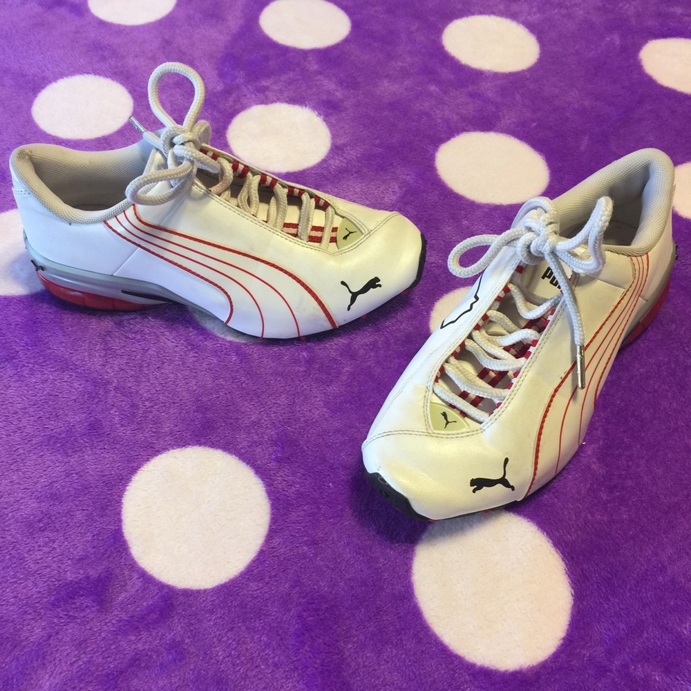 Puma Red and White Shoes