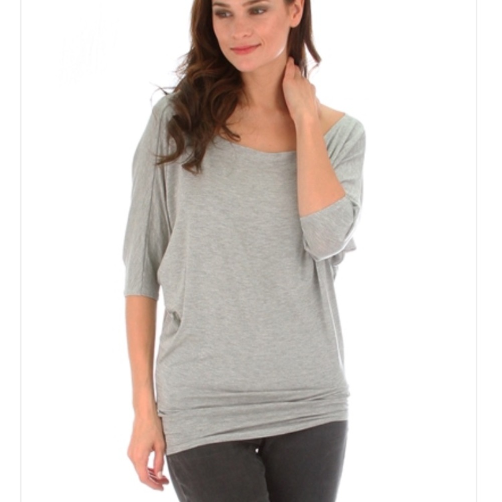 Lyss Loo Keep it Casual Gray short sleeve top