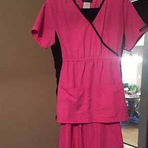 XS pink Cherokee scrubs