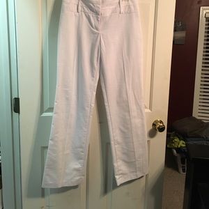 White linen wide leg work/dress pants