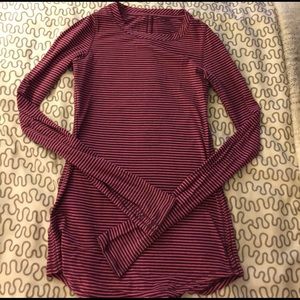 Pink and purple striped lululemon long sleeve