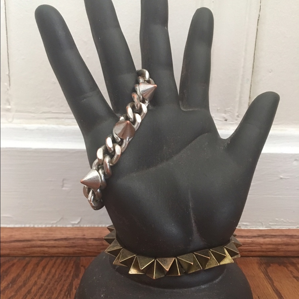 Bundle of 3 spike bracelets